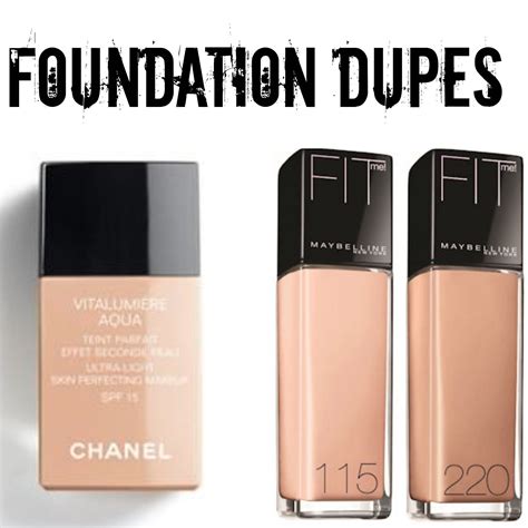 dupe for chanel vitalumiere aqua foundation|Chanel Vitalumiere Aqua SPF 15 Dupes & Swatch Comparisons.